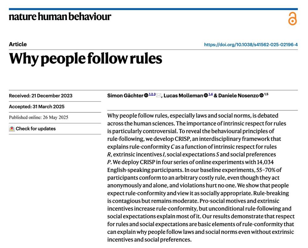 Why people follow rules
