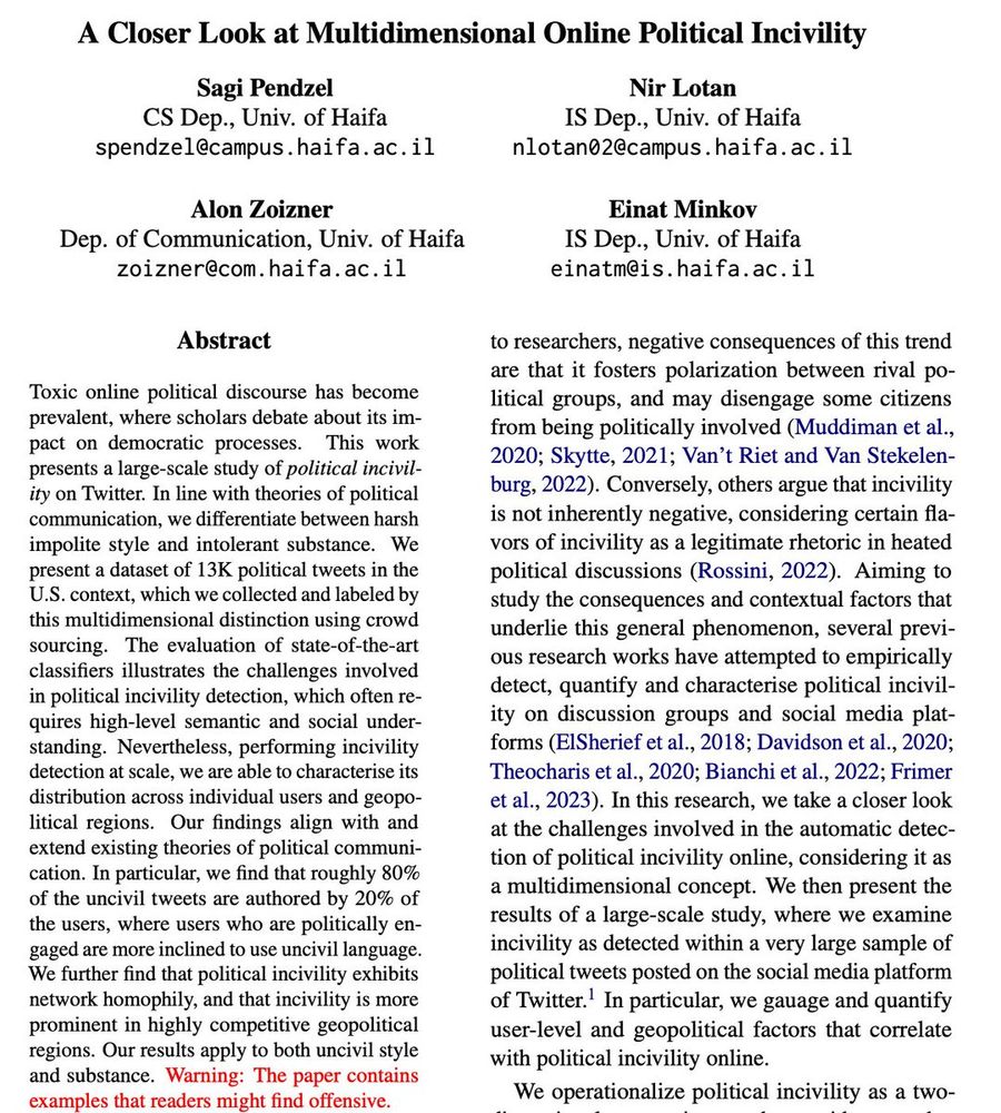 A Closer Look at Multidimensional Online Political Incivility