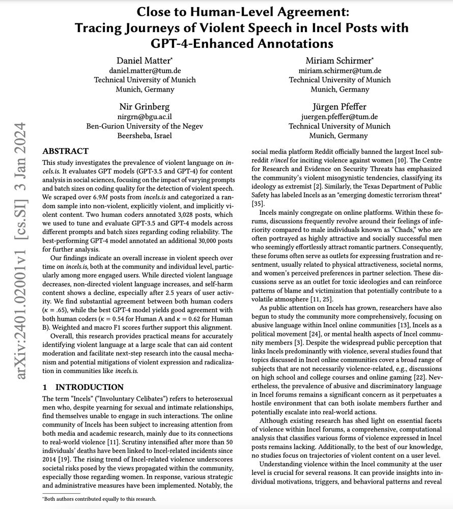 Close to Human-Level Agreement: Tracing Journeys of Violent Speech in Incel Posts with GPT-4-Enhanced Annotations