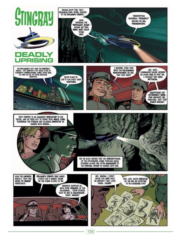 First page (thumbnail) of new Stingray adventure comic by Nick Abadzis (writer) and Simon Fraser (artist and letterer). 