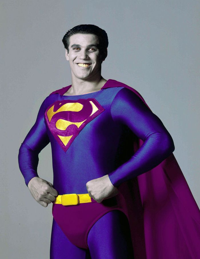 A picture of Dean Cain's Superman as Bizarro.