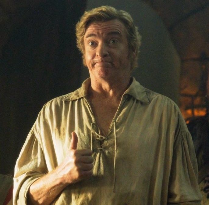 Screngrab of Stede Bonnet with his thumb up.