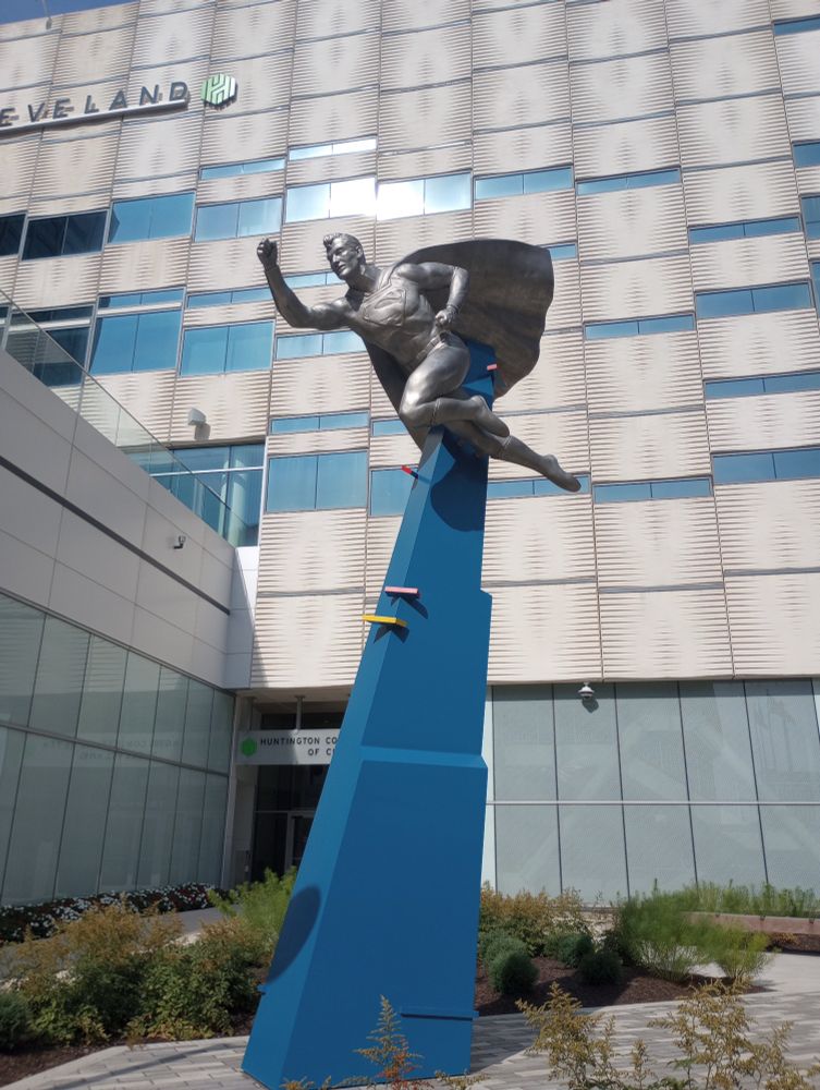The new Superman statue in downtown Cleveland