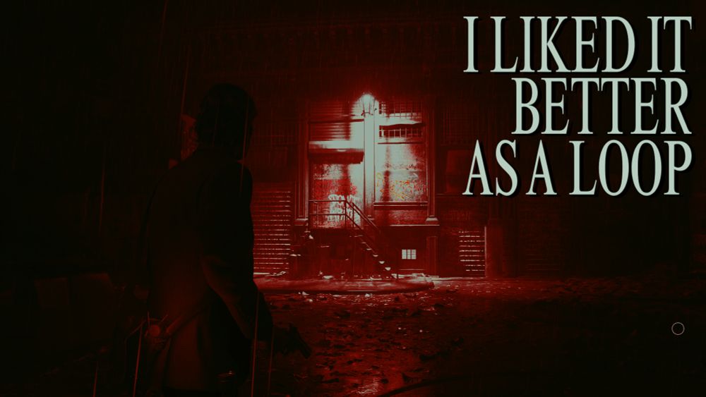 really good! probably remedy's best since Max Payne 2, a fascinating and often astonishing culmination of the work they've been doing since then. I've held a torch for this studio for as long as I can remember, fascinated by their mixed-media approach and uniquely careful eye for filmic presentation, and alan wake 2 makes good on the promise they've always showed. this game looks phenomenal, has a lot to love in its narrative, and has some of the most interesting and compelling spaces in any game of the past decade. 

but. there hasn't been a remedy game that has stuck the landing since max payne 2. alan wake 1 ended with almost all of its best ideas unexplored. control didn't even end at all. alan wake 2 comes close, it comes so close. but the post-credits reveal is dizzyingly, embarrassingly bad, and cheats the game out of a bleak, but ultimately very satisfying ending, that boldly took both the player and alan out of the proceedings and denying them resolution as penance for what they've done. I'm only so disappointed in this direction because I so loved what the game went for in the original ending, and wish it was free from the burden of being the lynchpin of the Remedy Cinematic Universe and simply could be a story. as with many things, I wish talented creatives had not become marvelpilled in recent years.

still. it's good! it's good. 