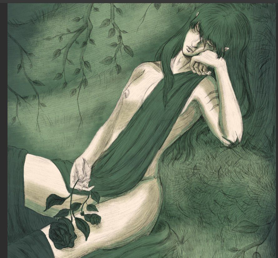 Griffith sleeping peacefully on the grass