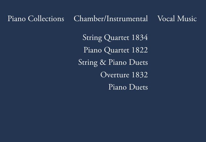 list of collections under "chamber/instrumental" in the menu bar