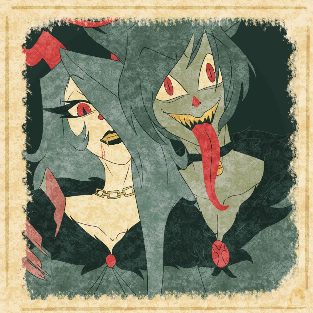 #art #fanart #winter #HazbinHotel #Charlastor #radiobelle