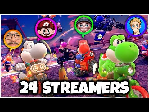 24 Streamers in 1 Mario Kart World Lobby is PURE CHAOS!
