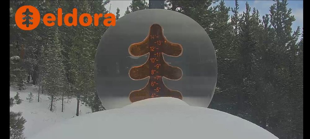 Fresh snow on the Eldora snow stake!