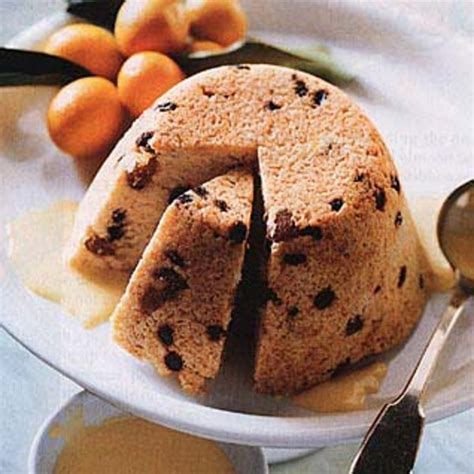 Spotted dick pudding.