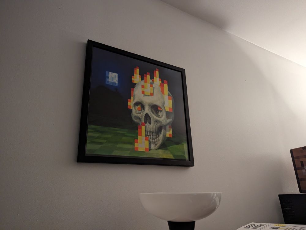The skull minecraft painting