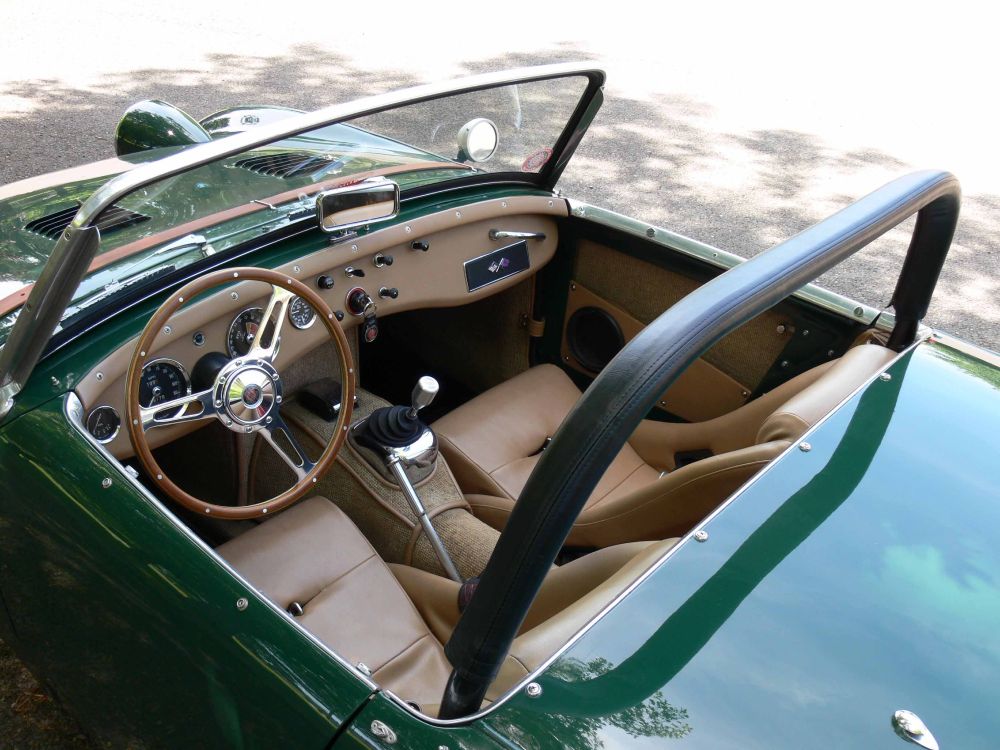 Interior of a 1960 Austin-Healey Sprite