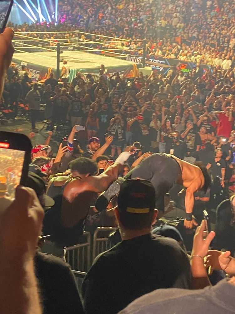 Will Hobbs throwing Wheeler Yuta off of the barricade for my section