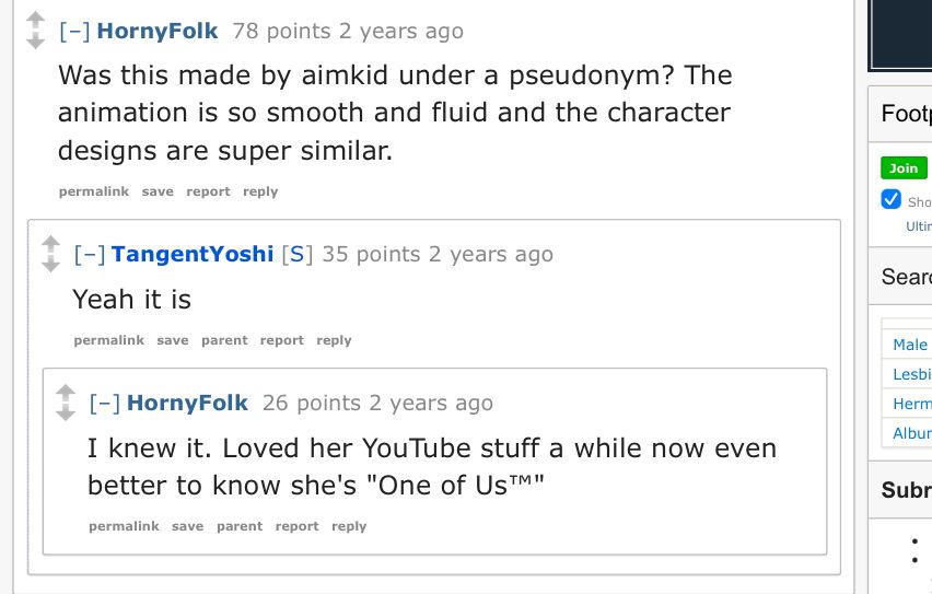 A post on e621 saying they are the same person allegedly