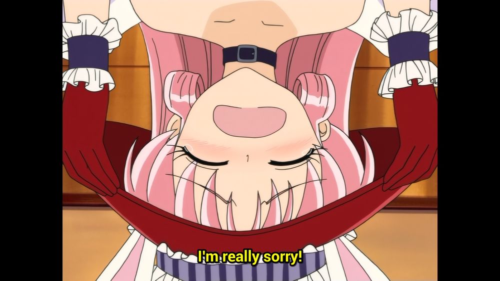 Meroko, distraught with guilt: "I'm really sorry!"