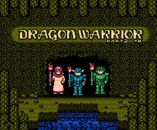 the title screen for dragon warrior 2