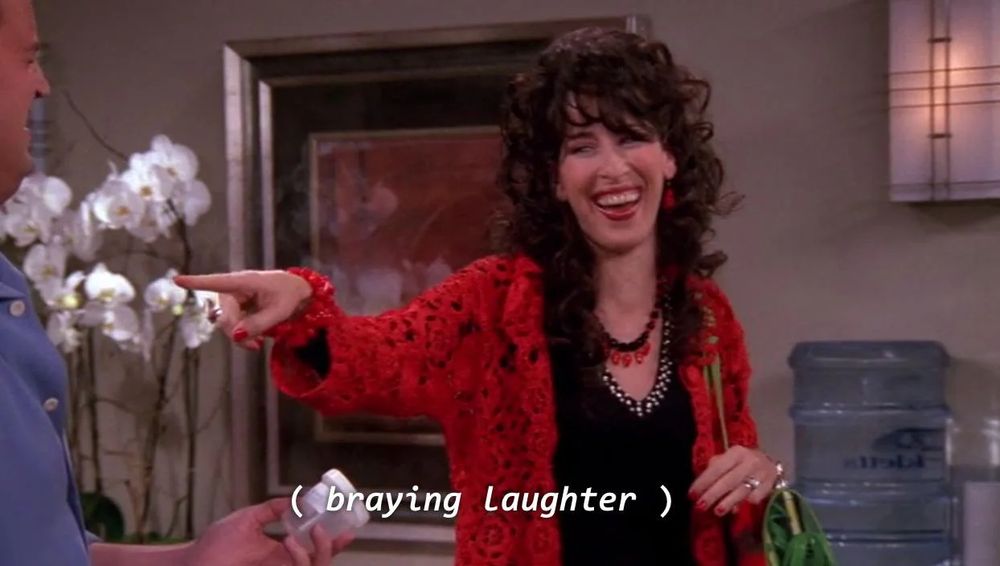 Janice from FRIENDS laughing