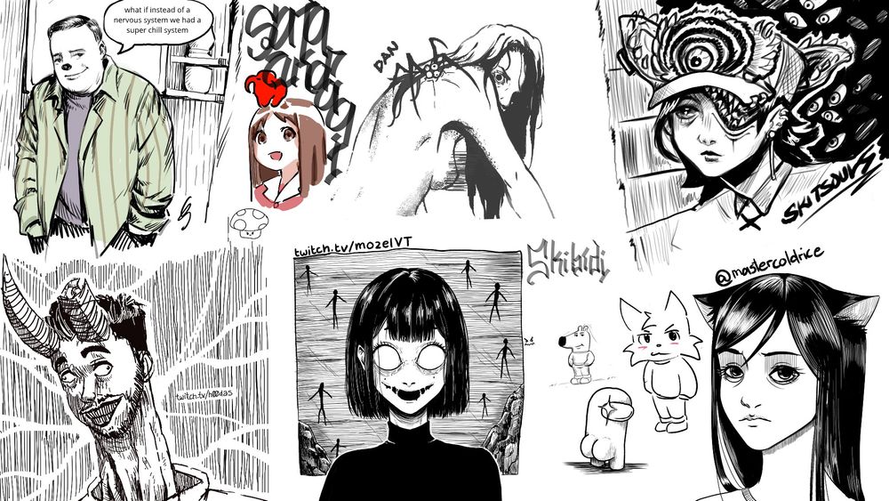 Junji Ito-style OC art #digitalart