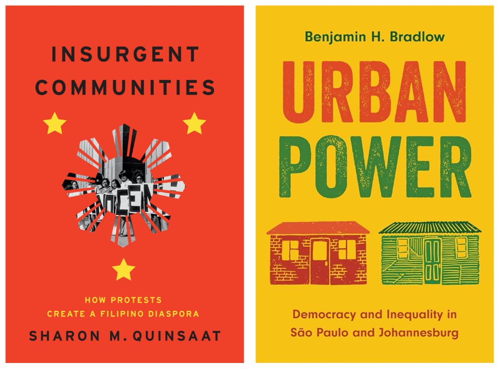 Book covers of Insurgency Communities : How protests create a filipino diaspora, Urban Power: Democracy and Inequality in Sao Paulo and Johannesburg