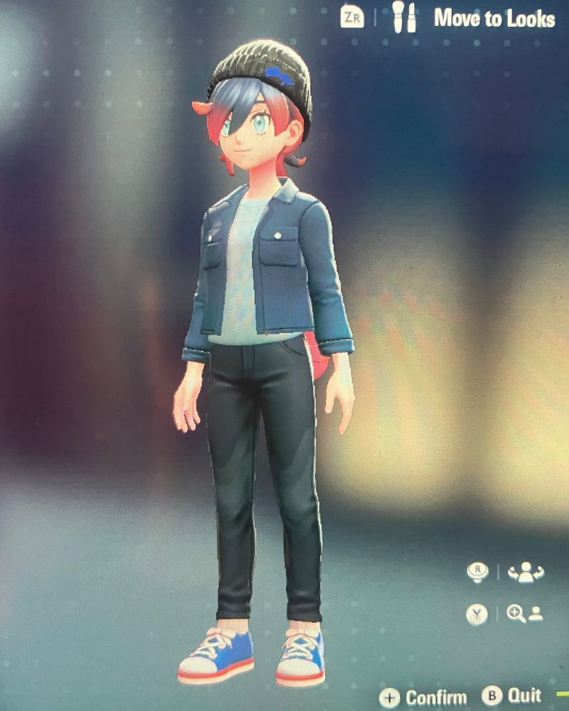 Pokémon Z/a character in a dykey outfit I promise 