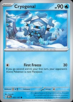 pokemon card of cryogonal