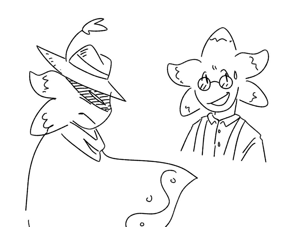 Starlo with and without his hat