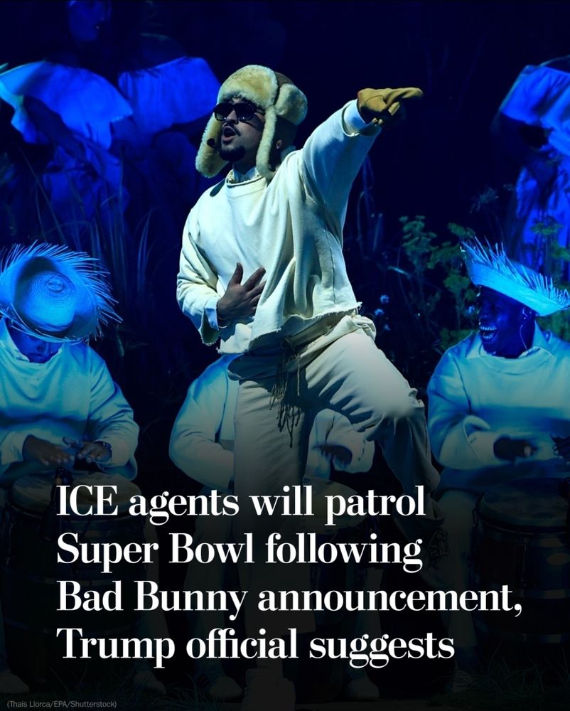 ICE agents will patrol Super Bowl following Bad Bunny announcement, Trump official suggests. 