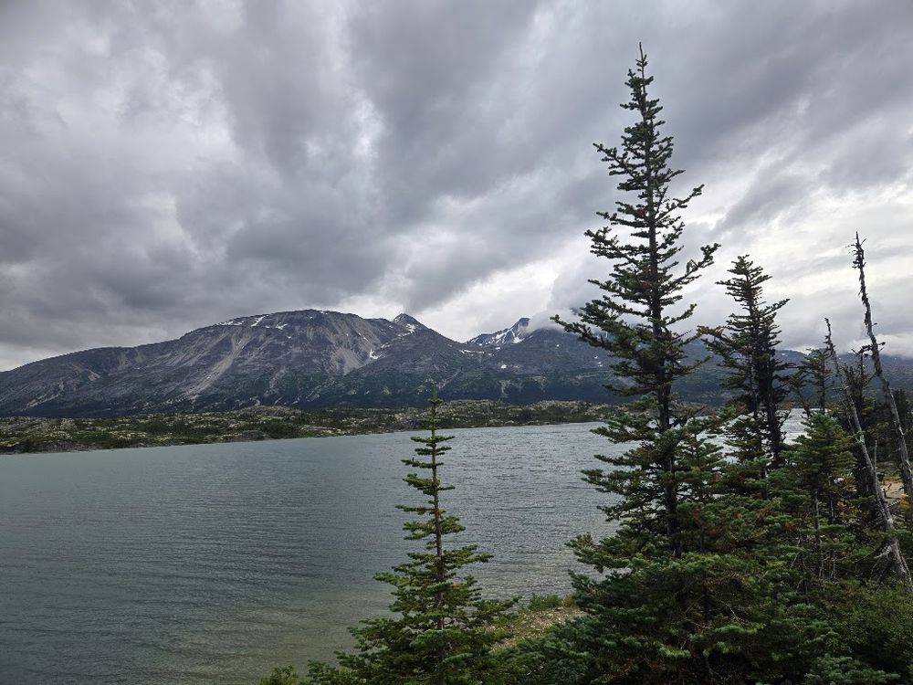 Lake with a mountian backdrop