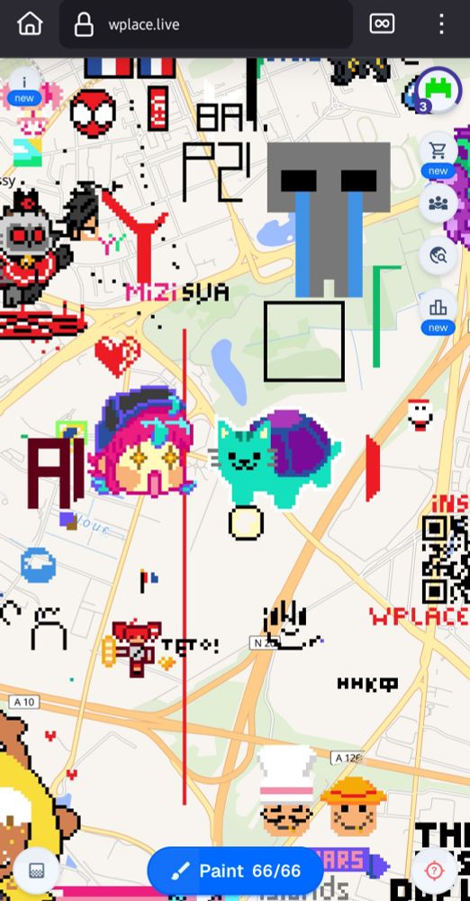 Pixel art of tortucha and sedeto on wplace