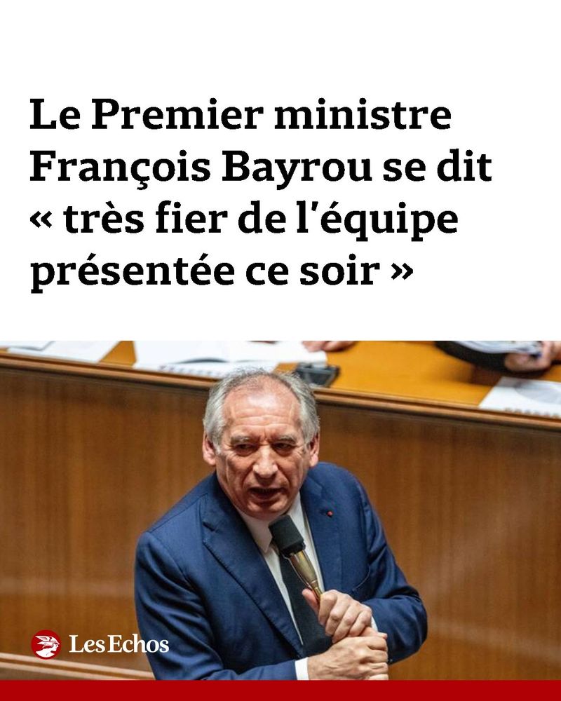 Bayrou, en séance, hyper fier de son gouvernement à la noix.