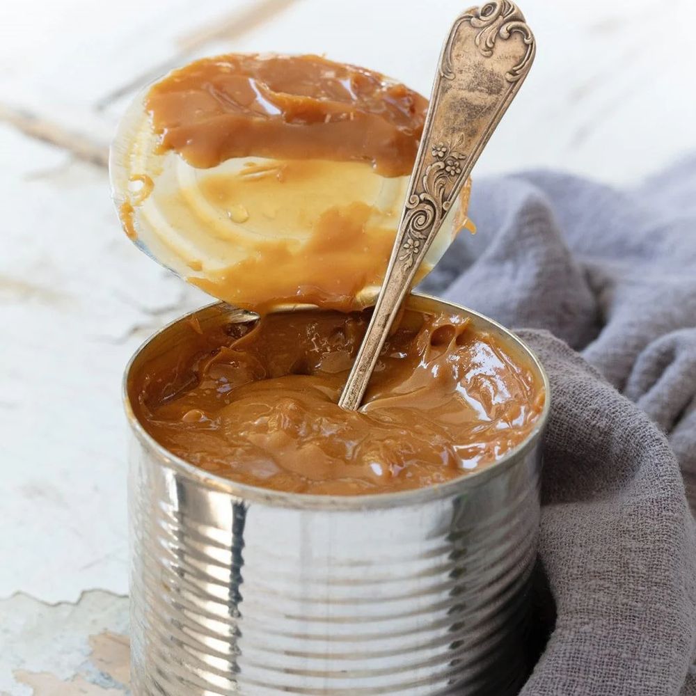 Eagle Brand caramel after being boiled for 2 hours. Carefully.
