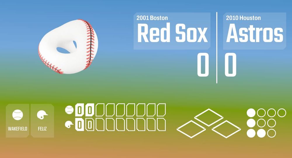 Now Playing on the Infinite Baseball Radio Network! The 2010 Houston Astros are taking on the 2001 Boston Red Sox in the bot of the 2nd with Tim Wakefield pitching against Pedro Feliz