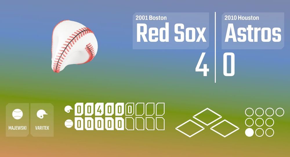 Now Playing on the Infinite Baseball Radio Network! The 2010 Houston Astros are taking on the 2001 Boston Red Sox in the top of the 6th with Gary Majewski pitching against Jason Varitek