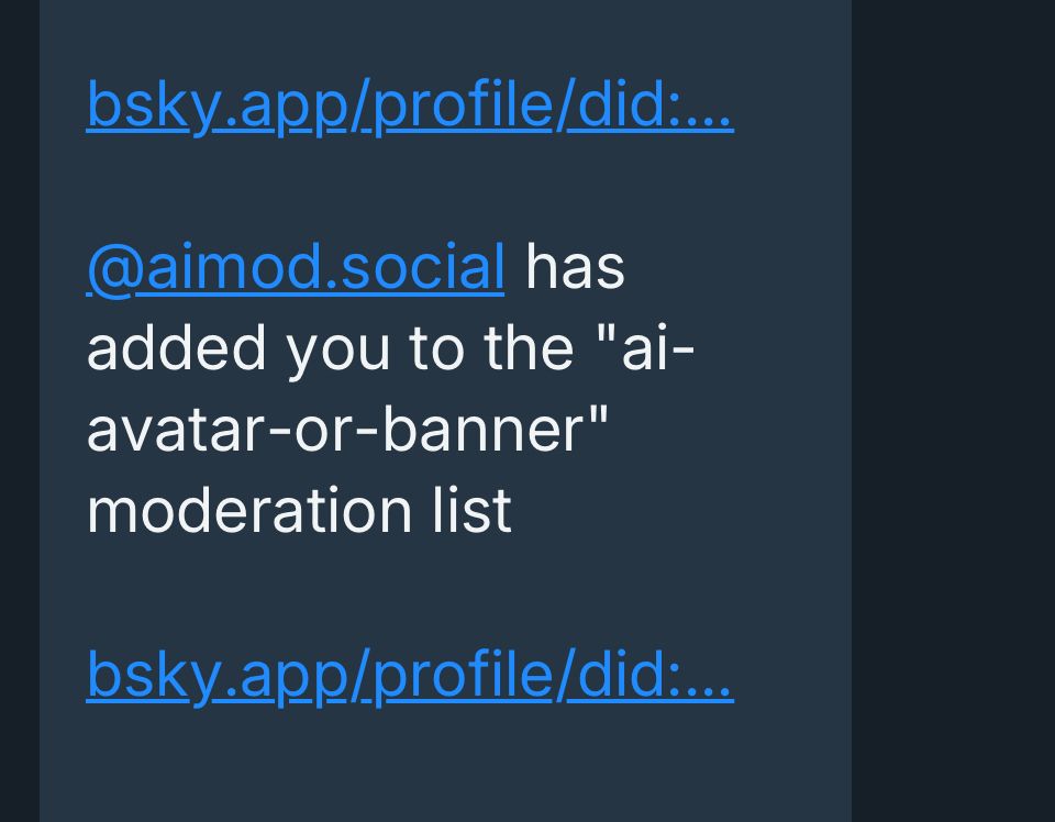 Profilecwho added me to a list I shouldn’t be on. JFC!