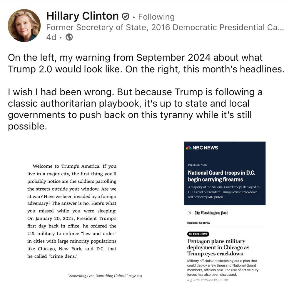 Hilary Clinton post