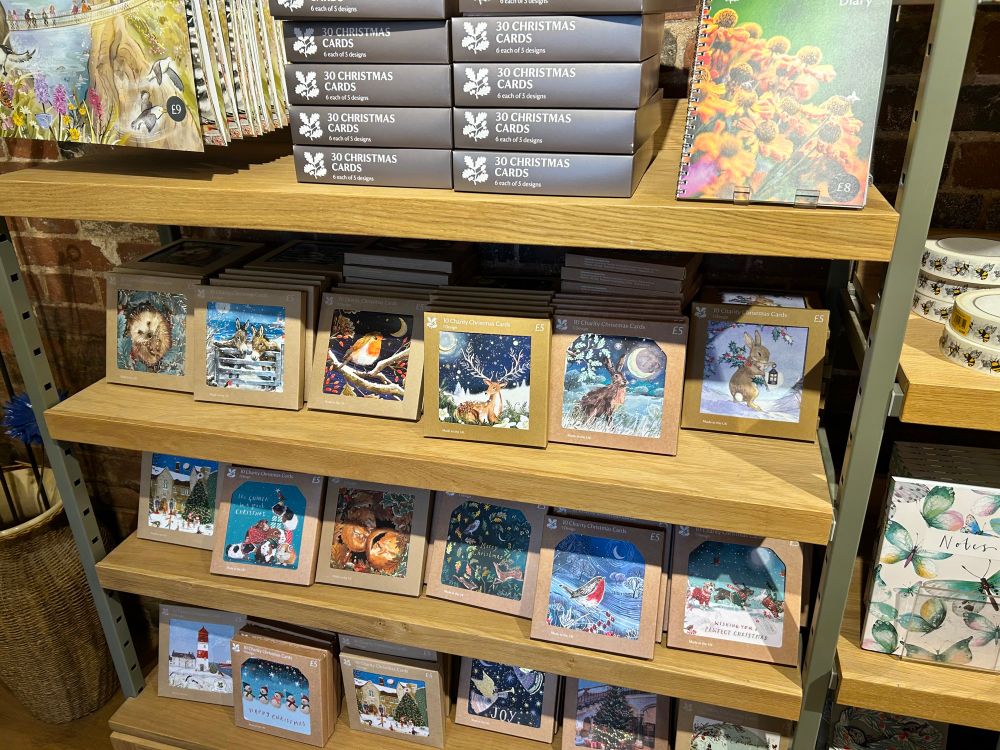 Fucking Christmas cards in a shop in August