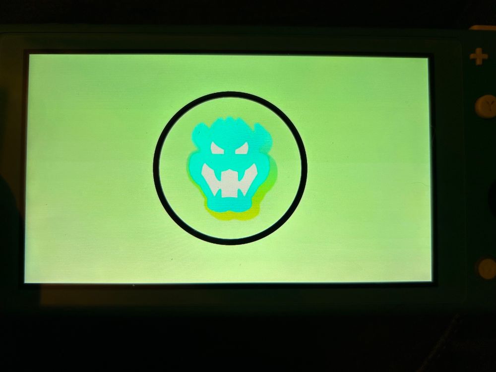 Inverted colors Bowser space (Super Mario Party Jamboree)