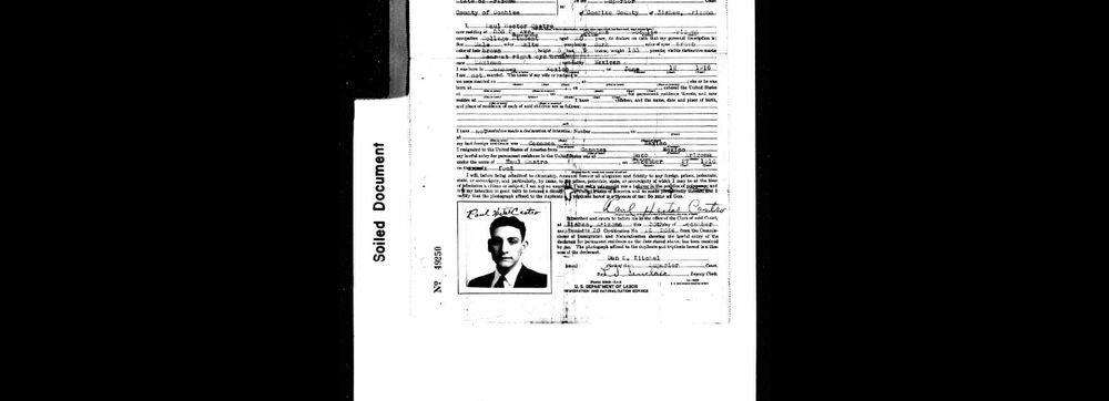 Raúl Héctor Castro naturalization paperwork, 1936.