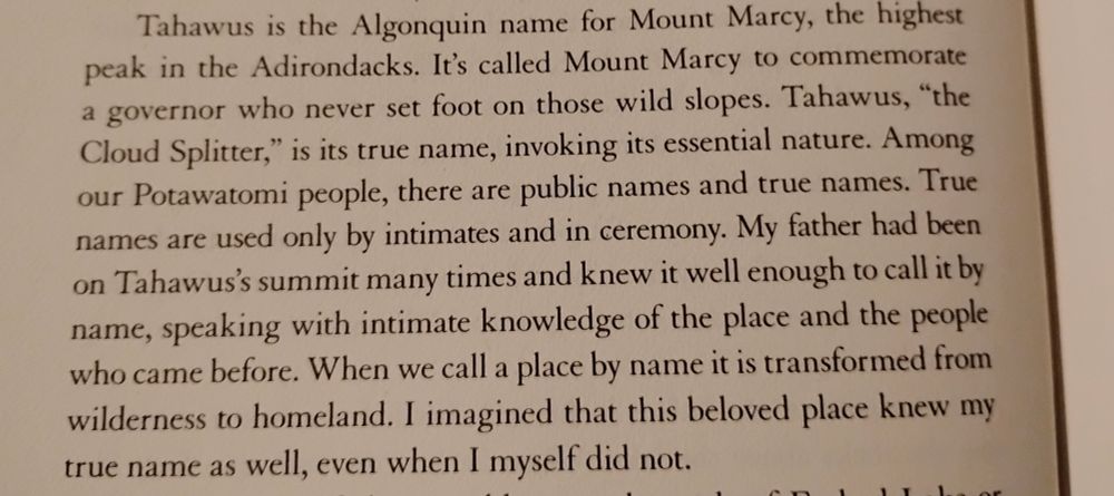 Robin Wall Kimmerer climbs Tahawus, which already has a name, and which knows her name.