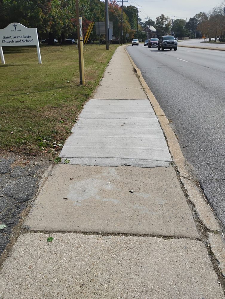 Fixed sidewalk along University Boulevard in Woodmoor/Four Corners.