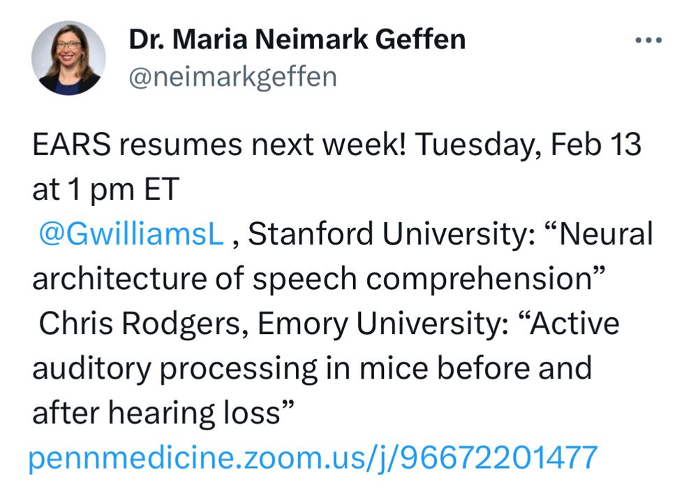 Screen shot of post by maria geffen about the symposium