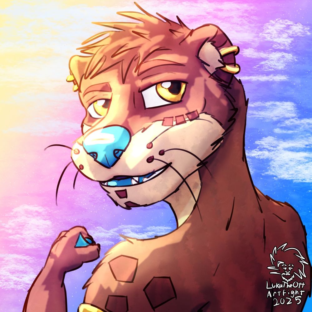 Percy the otter turning around