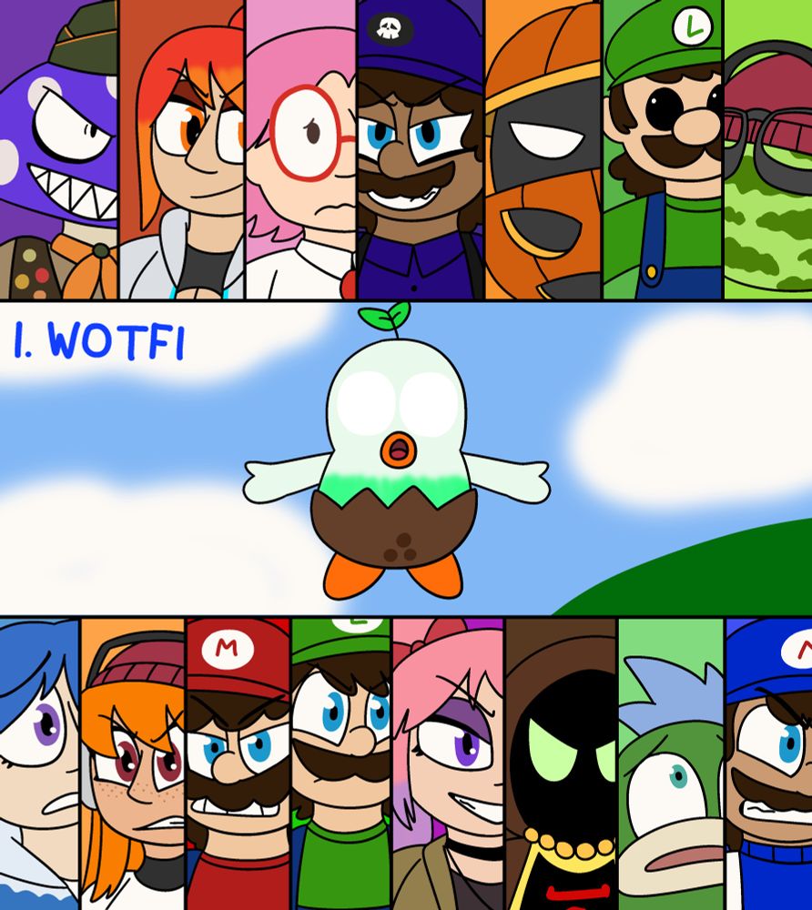Day 1 - Favorite WOTFI = YouTube Arc WOTFI
Yes, I choose the WOTFI 2020. Not because I love this arc and SMG3 is my favorite, nooooo
THIS WAS THE ONLY BIG DRAWING THAT I MADE AND HONESTLY? I STILL PROUD ABOUT IT HEHEHEHE
Did forget some details but guys I start late with this, it was meant to be a simple drawing not a whole ass poster
