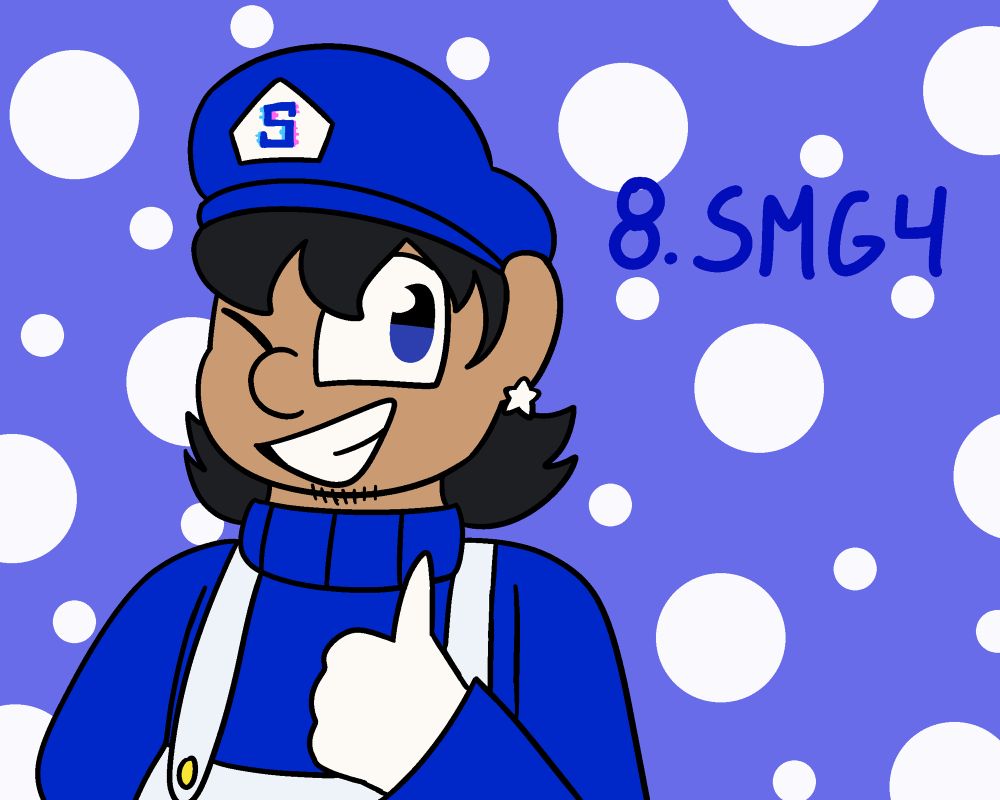 Day 8. Smg4
Something simple for the meme man itself. 
At some point I realize: “fuck how many times I have to draw caps for this” UUUUHHH… it were more that 10 times, last time I check