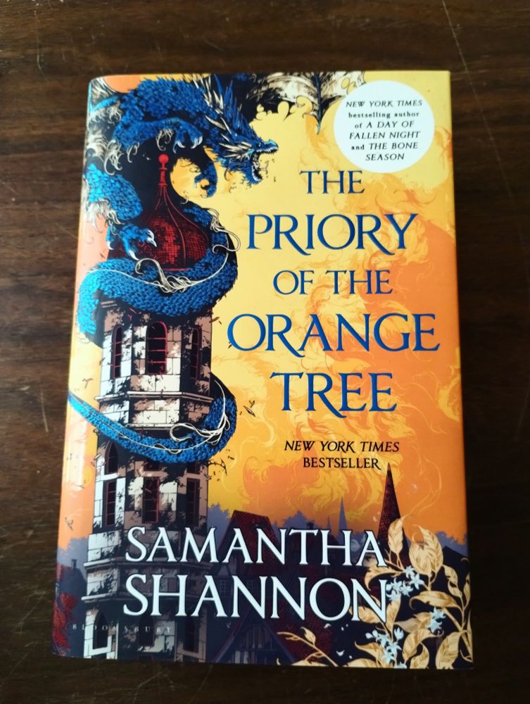 Photo of the cover of the book titled "The Priory of the Orange Tree" by Samantha Shannon.