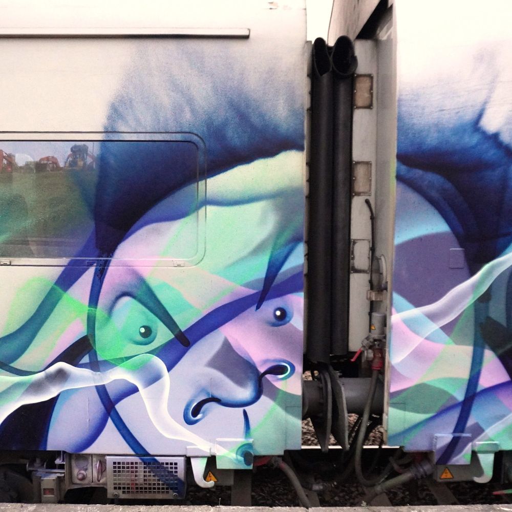 

Graffiti on train