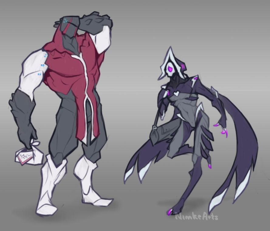 Just Atlas and Nekros standing in a gray gradient void. Could be considered a ref-sheet I guess?