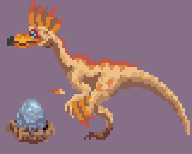 pixel art Kulu-Ya-Ku from Monster Hunter