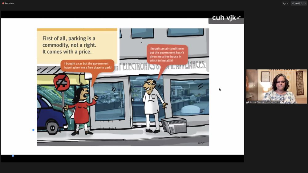 Parking is a commodity, not a right. 

One person says: "I bought a car but the government hasn't given me a free place to park it!"

Another says: "I bought an air conditioner, but the government hasn't given me a free house in which to put it!"