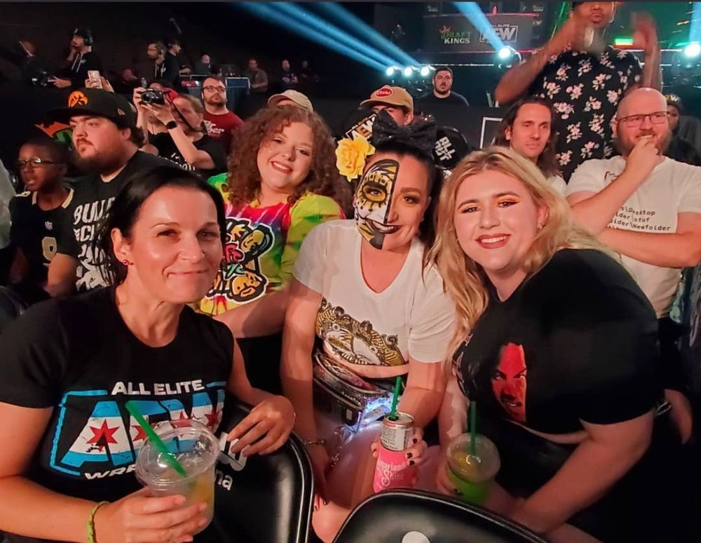 Lovely ladies at a wrestling show